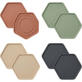 Knaik Hexagonal Silicone Drink Coasters 11 cm Eight Pack - Product view